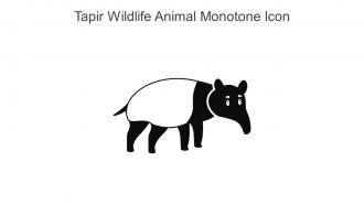 Tapir Wildlife Animal Monotone Icon In Powerpoint Pptx Png And Editable Eps Format