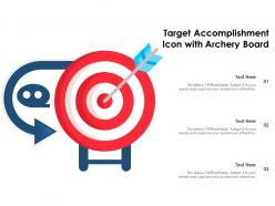 Target Accomplishment Icon With Archery Board