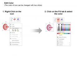Target achievement 4 ps pie chart like symbol ppt icons graphics