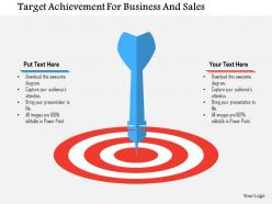 Target achievement for business and sales flat powerpoint design