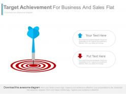 Target achievement for business and sales powerpoint slides