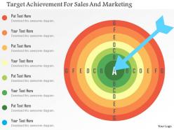 Target achievement for sales and marketing flat powerpoint design