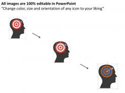 Target achievement idea implementation flat powerpoint design