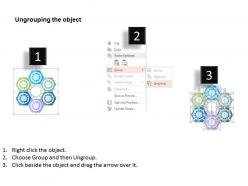 Target achievement process flow and control flat powerpoint design