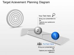 Target acievement planning diagram powerpoint template slide