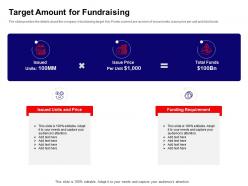 Target amount for fundraising ppt powerpoint presentation portfolio graphics template