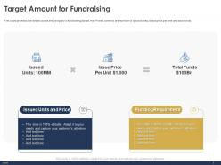 Target amount for fundraising units ppt powerpoint presentation summary examples