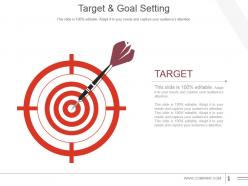 Target and goal setting powerpoint slide template