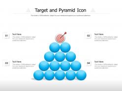Target and pyramid icon