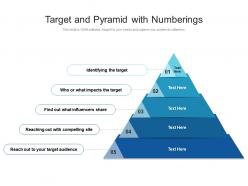 Target and pyramid with numberings