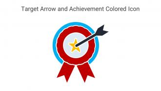 Target Arrow And Achievement Colored Icon In Powerpoint Pptx Png And Editable Eps Format
