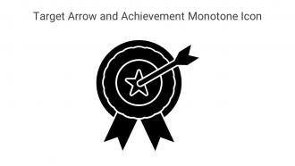 Target Arrow And Achievement Monotone Icon In Powerpoint Pptx Png And Editable Eps Format