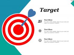Target arrow competition ppt inspiration graphics template