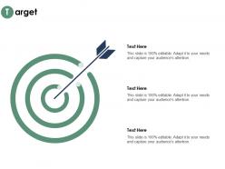 Target arrow process c333 ppt powerpoint presentation visual aids