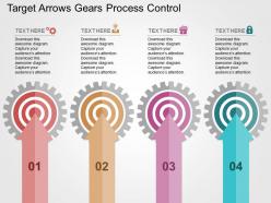 Target arrows gears process control flat powerpoint design