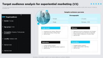 Target Audience Analysis For Experiential Marketing Customer Experience Marketing Guide