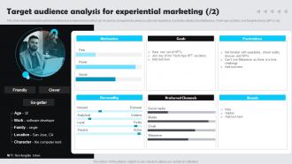 Target Audience Analysis For Experiential Marketing Customer Experience Marketing Guide Multipurpose Image