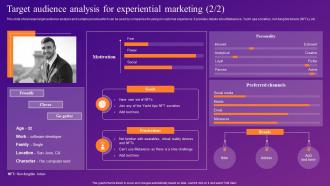 Target Audience Analysis For Experiential Marketing Increasing Brand Outreach Through Experiential MKT SS V Template Attractive