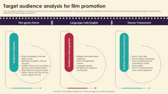 Target Audience Analysis For Film Promotion Marketing Strategies For Film Productio Strategy SS V