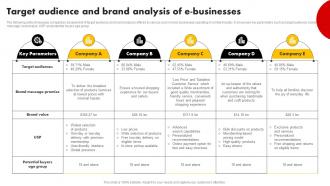 Target Audience And Brand Analysis Of E Businesses Strategies For Building Strategy SS V