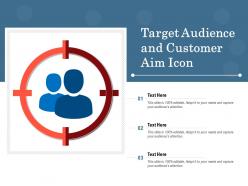 Target audience and customer aim icon