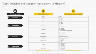 Target Audience And Customer Segmentation Microsoft Strategy Analysis To Understand Strategy Ss V