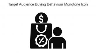 Target Audience Buying Behaviour Monotone Icon In Powerpoint Pptx Png And Editable Eps Format