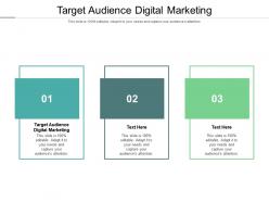 Target audience digital marketing ppt powerpoint presentation show tips cpb