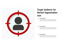 Target Audience For Market Segmentation Icon