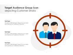 Target audience group icon depicting customer strata