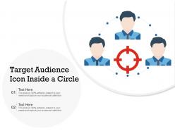 Target audience icon inside a circle