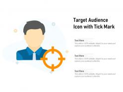 Target audience icon with tick mark