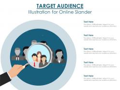 Target audience illustration for online slander infographic template