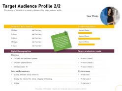 Target audience profile context brand renovating ppt clipart