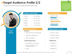 Target Audience Profile Devices Rebrand Ppt Powerpoint Presentation Model Slide Portrait
