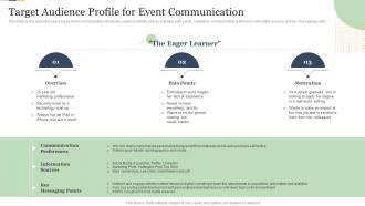 Target Audience Profile For Event Communication Enterprise Event Communication Guide
