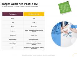 Target Audience Profile Particulars Brand Renovating Ppt Infographics