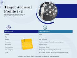 Target audience profile particulars rebranding approach ppt background