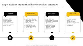 Target Audience Segmentation Based On Various Startup Marketing Strategies To Increase Strategy SS V