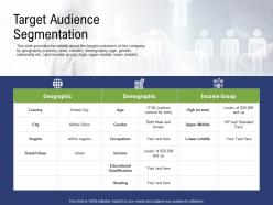Target Audience Segmentation Pre Seed Capital Ppt Background
