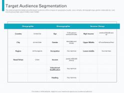 Target audience segmentation pre seed round pitch deck ppt powerpoint presentation grid