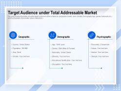 Target audience under total addressable market geographic ppt powerpoint presentation file graphics