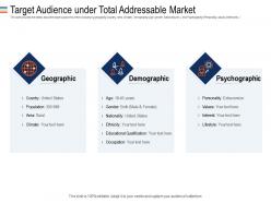Target audience under total addressable market mezzanine debt funding