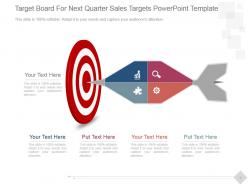 Target board for next quarter sales targets powerpoint template