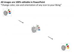 Target board three arrows target achievement flat powerpoint design