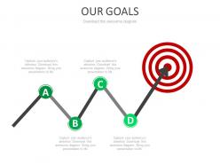Target board with arrow for sales goal powerpoint slides