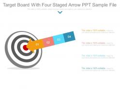 Target board with four staged arrow ppt sample file