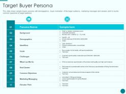 Target buyer persona new product introduction marketing plan ppt styles smartart