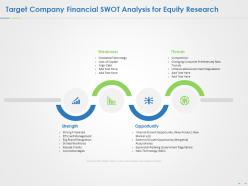 Target company financial swot analysis for equity research ppt presentation summary show