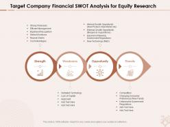 Target company financial swot analysis for equity research regulations ppt powerpoint presentation shapes